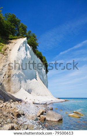 The Baltic Sea coast on Ruegen (Germany).