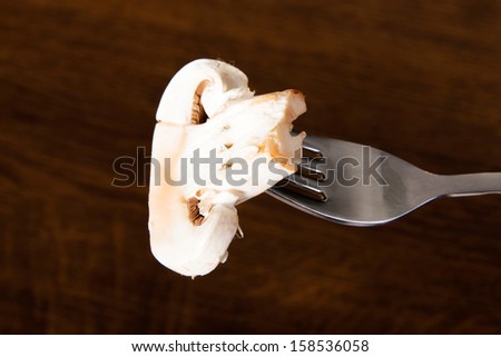 Edible button mushroom, 	champignon