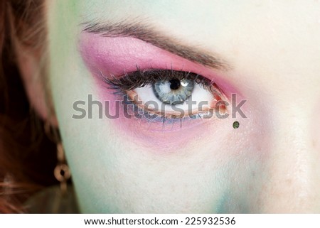 Beautiful woman with art make-up