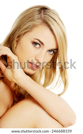 Beauty portrait. Beautiful spa woman with perfect fresh skin.  Youth and skin care concept
