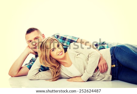 Portrait of happy playful couple