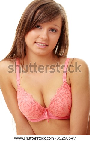 stock photo Teen Beach Girl isolated on white background