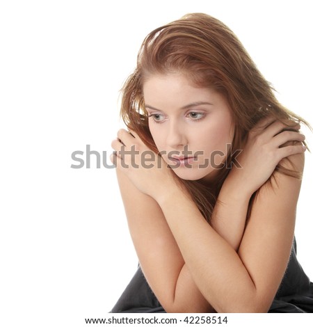 La tristesse me tue Stock-photo-young-beautiful-woman-with-depression-isolated-on-white-42258514
