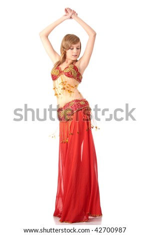 belly dance costumes. in elly dancer costume