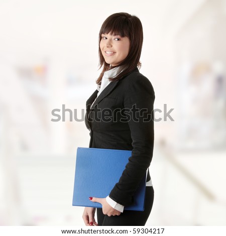 Confident business woman standing wearing elegant clothes