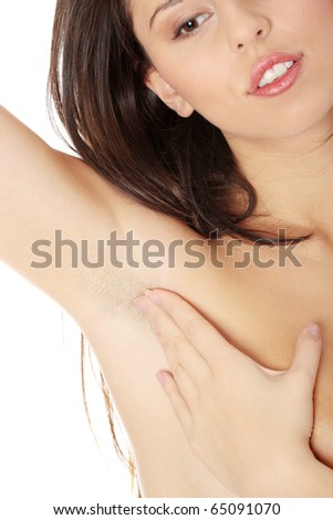 stock photo Woman's armpit isolated on white