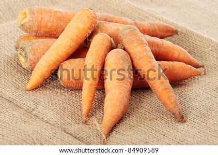 Fresh ecological carrots (eco food concept)