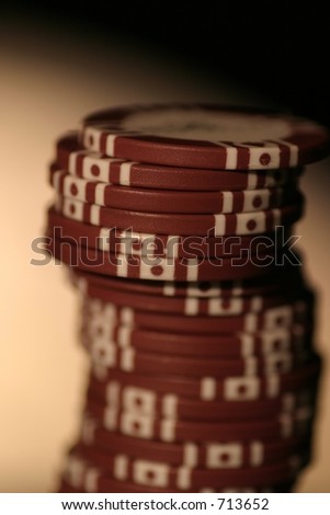 poker chips stacked up