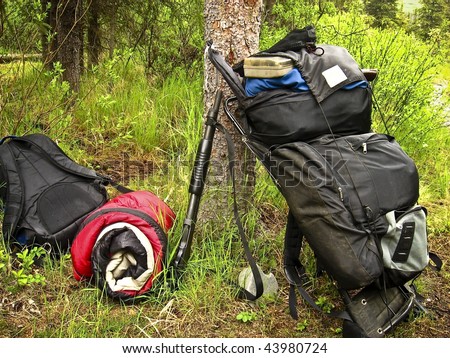 Camping and hiking equipment.
