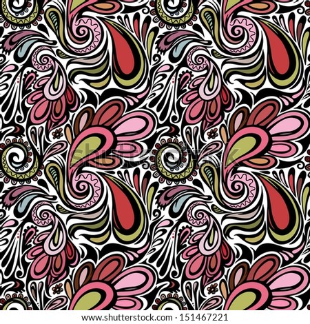 Paisley seamless pattern--model for design of gift packs, patterns fabric, wallpaper, web sites, etc.