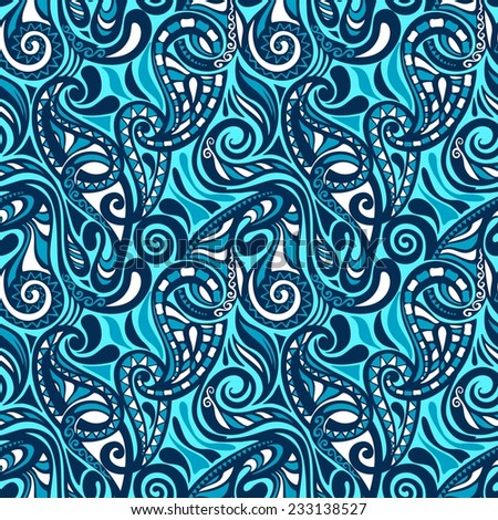 Colorful abstract seamless paisley pattern-model for design of gift packs, patterns fabric, wallpaper, web sites, etc.