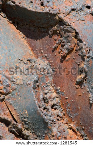 Metal in corrosion and a rust-fine a relief bright background for creation of modern city graphic design