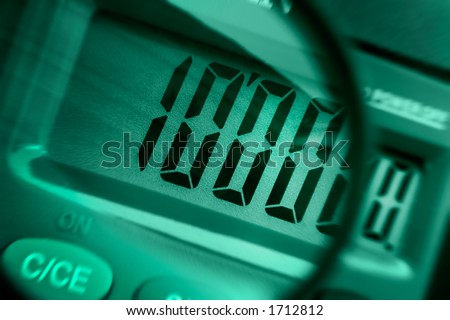 Calculator close up-calculation of increases profit