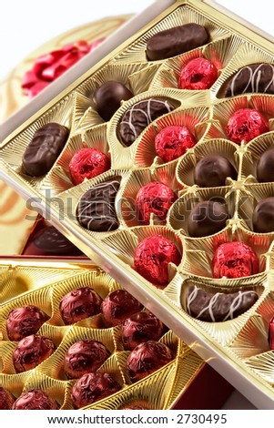 Chocolate allsorts-set of sweets in celebratory color packing