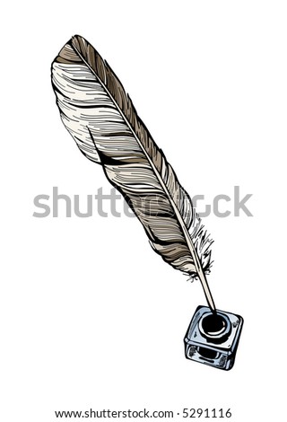 stock vector : Vector inkwell