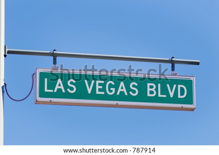 las vegas blvd  (strip) street sign (main street of Vegas)