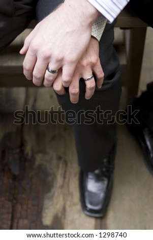 stock photo male gay wedding hands