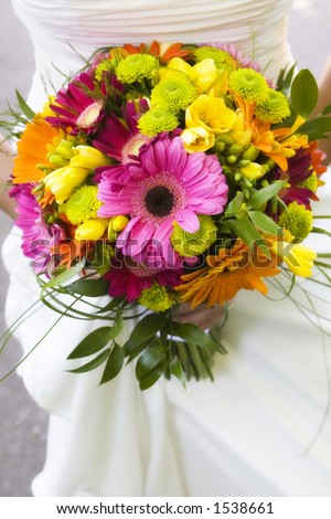 Colorful wedding bouquets