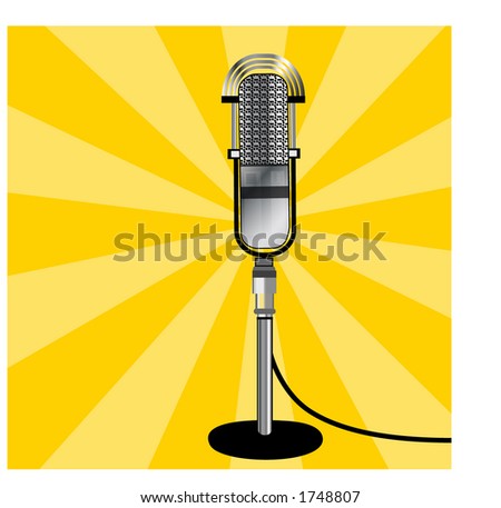  Fashioned Microphone on Old Fashioned Microphone Stock Vector 1748807   Shutterstock