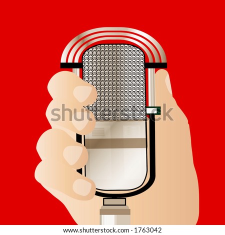  Fashioned Microphone on Old Fashioned Microphone Handheld Stock Photo 1763042   Shutterstock