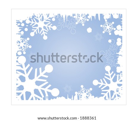 stock vector : snowflake border