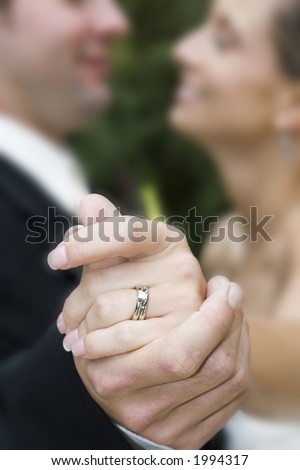 stock photo first dance as husband and wife