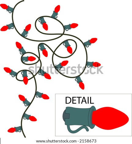 string of christmas lights clip art. stock vector : string of christmas tree lights looped (red)