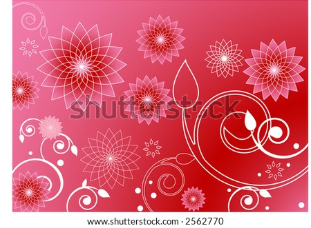 pink flowers background. stock vector : pink flower