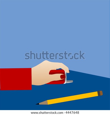 school time  or meeting vector cell and pencil with copyspace