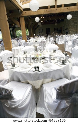 stock photo beautiful and elegant table settings for wedding interior
