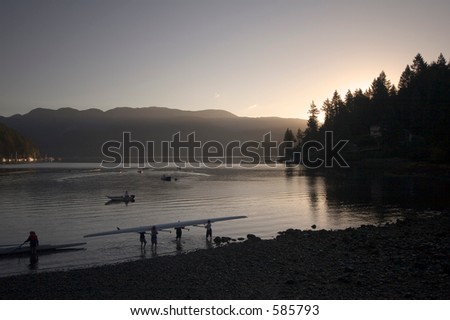 Morning rowers, Deep Cove
