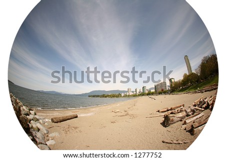 Fisheye beach, English Bay Vancouver