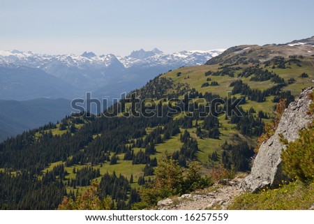 High alpine walking trail