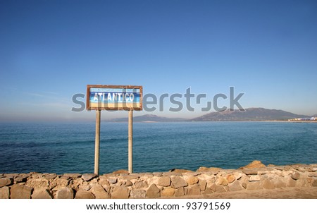 Strait of Gibraltar - Tarifa, Spain  (Southern Point of Europe - The place where Atlantic Ocean meets Mediterranean Sea)