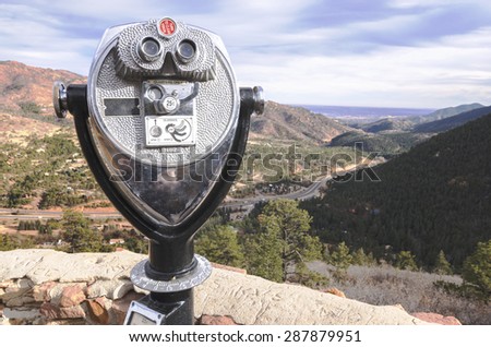Viewer Tower in Colorado Springs. Viewer Tower placed conviniently overlooking a beautiful Colorado landscape.