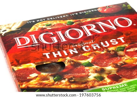DeLand, FL, USA - June 5, 2014: DiGiorno is a popular brand of pre-prepared frozen pizzas.