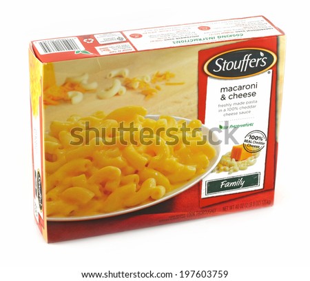DeLand, FL, USA - June 5, 2014:  StoufferÃ¢Â?Â?s Macaroni and Cheese is a very popular pre-prepared macaroni meal.