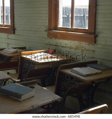 Old fashion school house desk