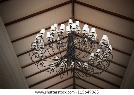 Lighting in a modern hotel - travel and tourism image.