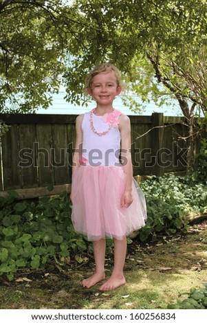 Pretty girl in a ballet dress.