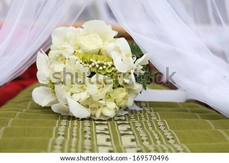 Bridal bouquet of orchids.