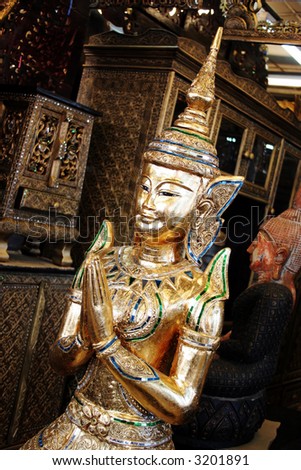 Gold Buddhist statue from Thailand