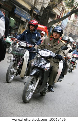 Rush hour traffic in Hanoi, Vietnam - HANOI STREETS SERIES.