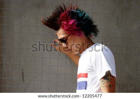 punk hairstyles boys. punk hairstyle for men.