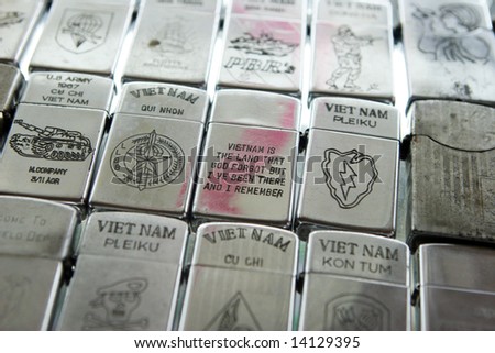 Old lighters from Vietnam - travel and tourism.