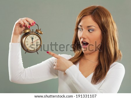 Woman running late