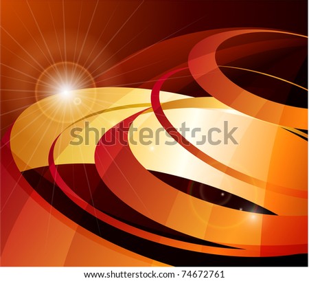Abstract technology background - circles in motion -  raster version