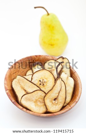 Slice of dried pears
