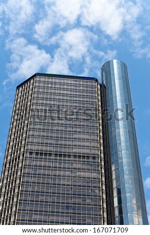 Detroit, Michigan, July 2013. General Motors Headquarters in downtown Detroit, Michigan