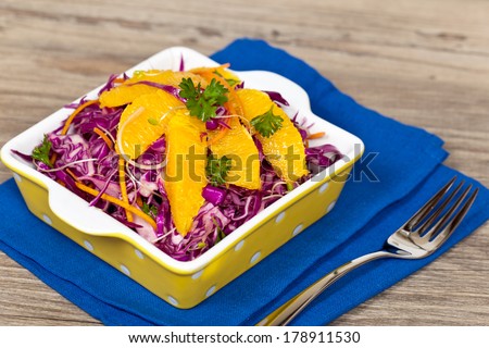 Red Cabbage Salad with Orange
